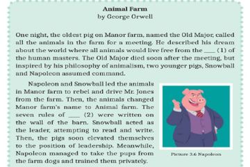 (tangkapan layar) Soal 'Activity 3' teks 'Animal Farm' pada 'Chapter 3: Fantasy' terdiri 10 pertanyaan.