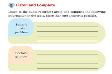 (tangkapan layar) Terdapat soal 'Task 2 B. Listen and Complete' pada 'Chapter 3: Sports and Health' di halaman 61.