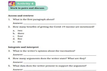 (tangkapan layar) Terdapat soal 'Activity 4 'pada 'Unit 4: Analytical Exposition Text' di halaman 125.