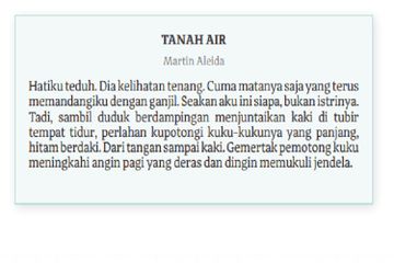 (tangkapan layar) Terdapat soal Kegiatan 3 Berdasarkan Cerpen 'Tanah Air' karya Martin Aleida di halaman 81-82.