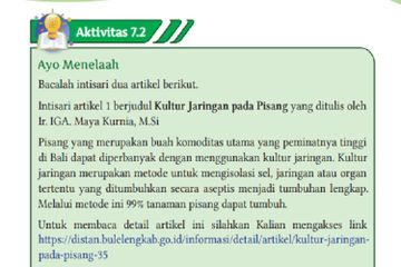 (tangkapan layar) Terdapat soal Aktivitas 7.2 pada Bab 7: 'Keanekaragaman Makhluk Hidup, Interaksi, dan Peranannya di Alam' di halaman 161.