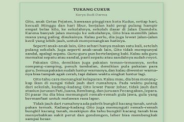 Kunci Jawaban Kegiatan 3 Menganalisis Unsur Intrinsik pada Cerpen 'Tukang Cukur' Karya Budi Darma, Bahasa Indonesia Kelas XI Kurikulum Merdeka