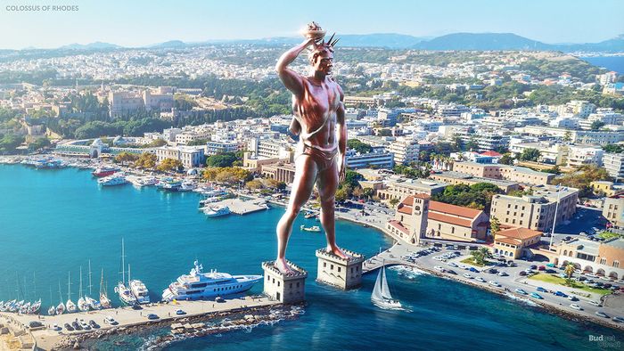Gambaran Colossus of Rhodes di Masa Kejayaan