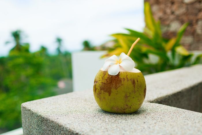 Pure coconut water illustration