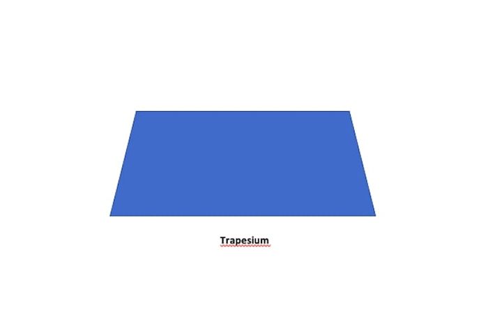 Bangun datar trapesium.