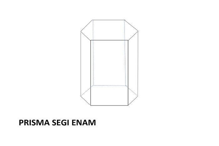 Gambaran dari prisma segi enam.
