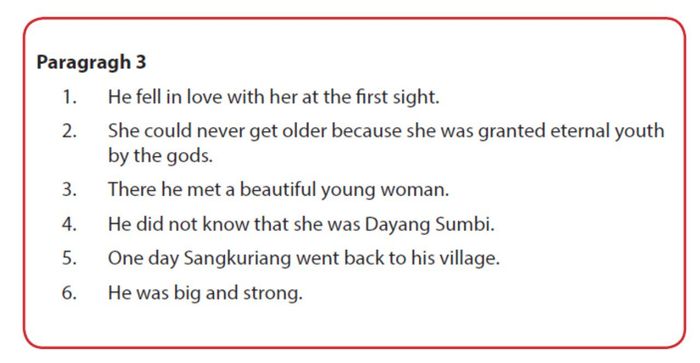 We will put the sentences in the following next three paragraphs of the story in a good order.