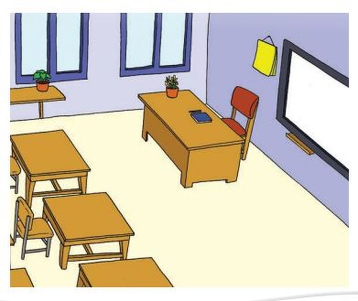 Kelas bersih dan sehat.