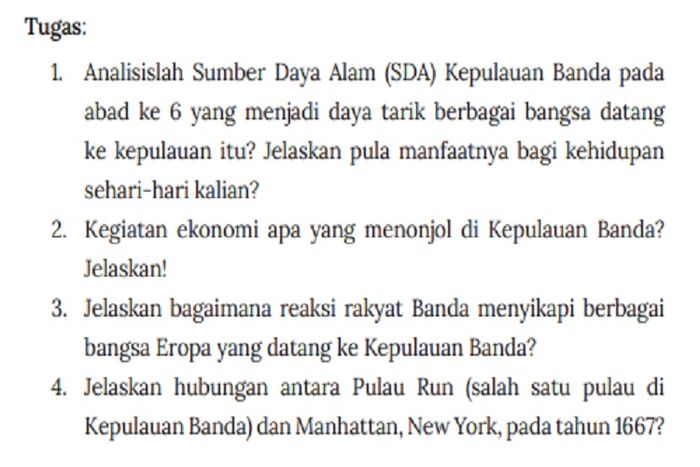 (tangkapan layar) Pembahasan soal Lembar Aktivitas 7 'Buah 'Emas' yang Diperebutkan Dunia' materi Sejarah kelas X