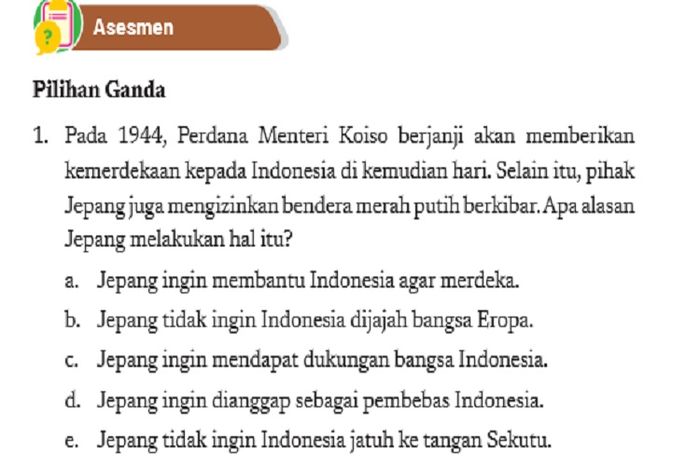 (tangkapan layar) Pembahasan soal Asesmen bagian Pilihan Ganda Bab 