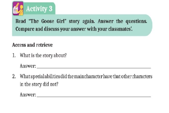 (tangkapan layar) Pembahasan soal 'Activity 3 Unit 2: Fairy Tale', materi bahasa Inggris kelas XI.