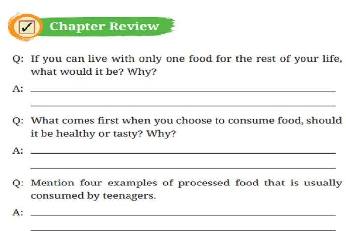 (tangkapan layar) Pembahasan soal 'Chapter Review', 'Chapter 4: Healthy Foods' materi bahasa Inggris kelas X halaman 92.