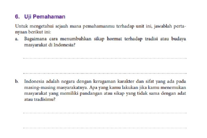 (tangkapan layar) Pembahasan soal Uji Pemahaman Unit 2 Bagian 3: 'Mengenali, Menyadari, dan Menghargai Keragaman Identitas' materi PPKn kelas X
