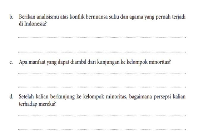 (tangkapan layar) Pembahasan soal Uji Pemahaman Unit 3 Bagian 3: 'Kolaborasi Antarbudaya di Indonesia' materi PPKn kelas X.
