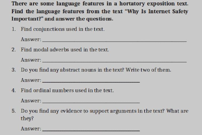 (tangkapan layar) Pembahasan soal Activity 4 pada Unit 5: Hortatory Exposition Text, bahasa Inggris kelas XI Kurikulum Merdeka.
