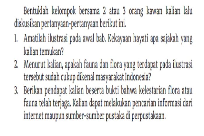 (tangkapan layar) Pembahasan soal pada Bab 6: 'Berperan dalam Konservasi Alam Indonesia Lewat Karya Ilmiah', bahasa Indonesia kelas XI Kurikulum Merdeka