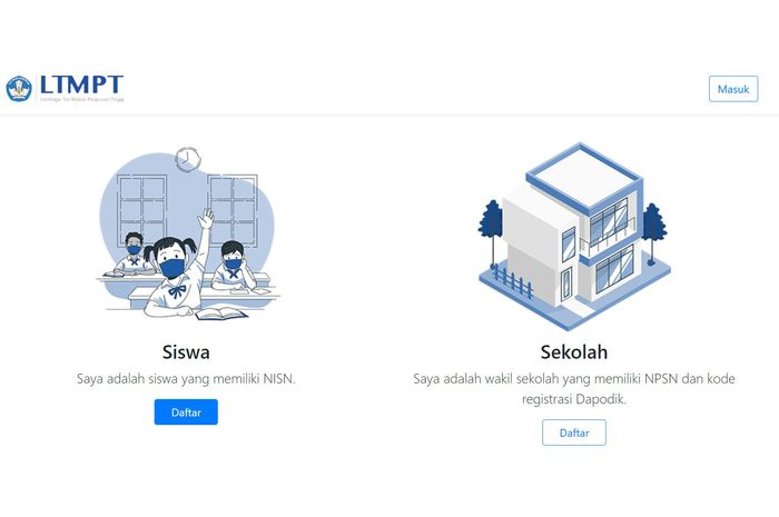 Lembaga Tes Masuk Perguruan Tinggi (LTMPT) mewajibkan sekolah dan siswa untuk membuat akun LTMPT.