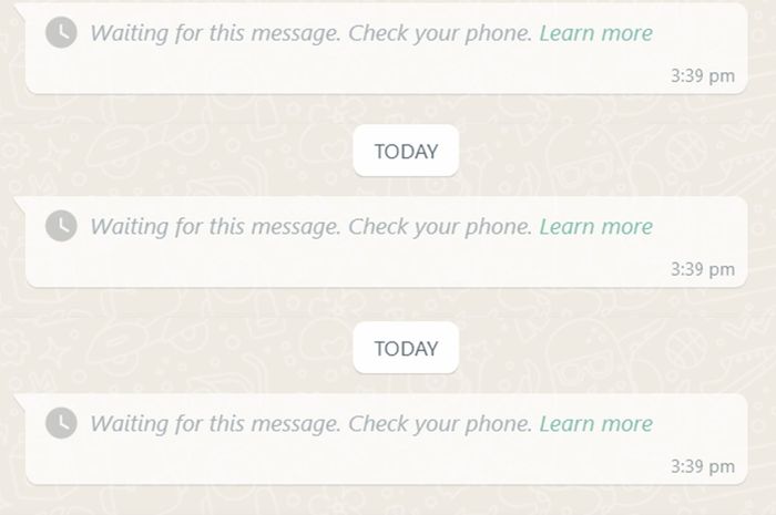 Penyebab WhatsApp muncul pesan &quot;Waiting for this message.&quot;