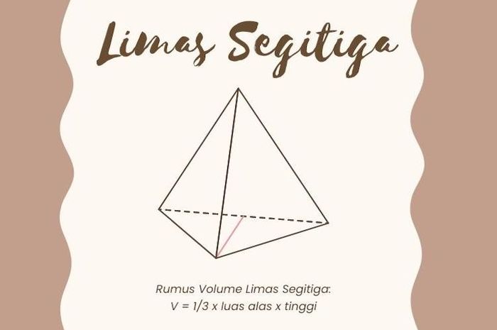 Limas segitiga merupakan salah satu contoh bangun ruang yang memiliki volume.