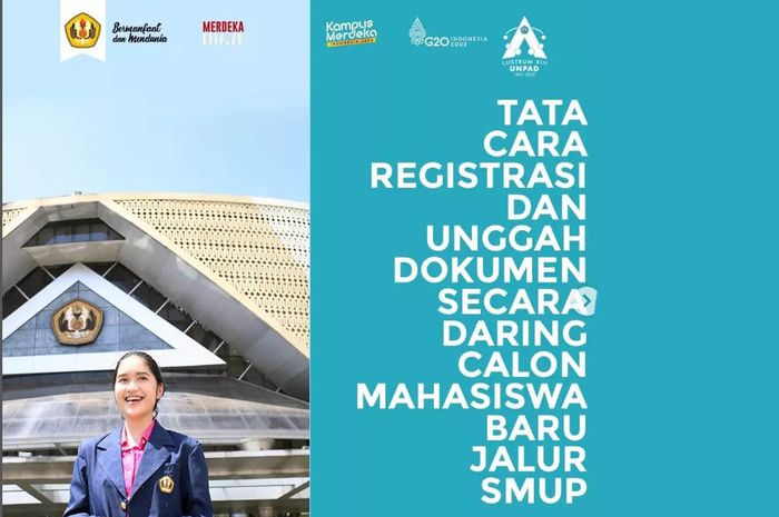 Ada tata cara untuk registrasi dan unggah dokumen secara daring bagi calon mahasiswa baru jalur SMUP 2022.