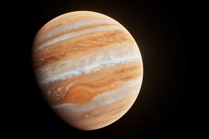Permukaan planet Jupiter tersusun atas gas, sehingga kita tidak akan pernah bisa menapakinya.