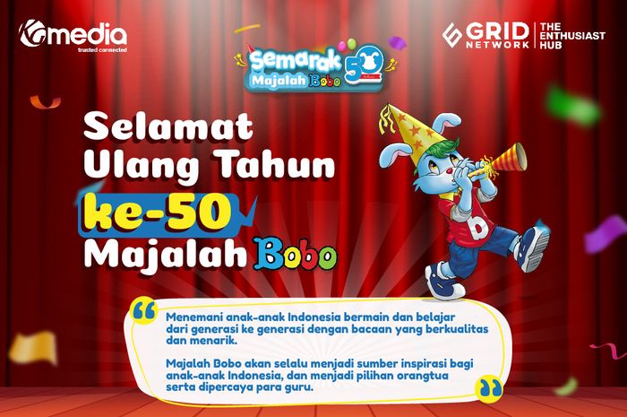 Selamat ulang tahu majalah Bobo ke-50