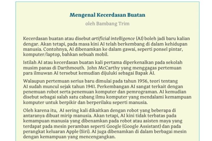Suebuah artikel memiliki ide pokok dan ide pendukung di dalamnya.