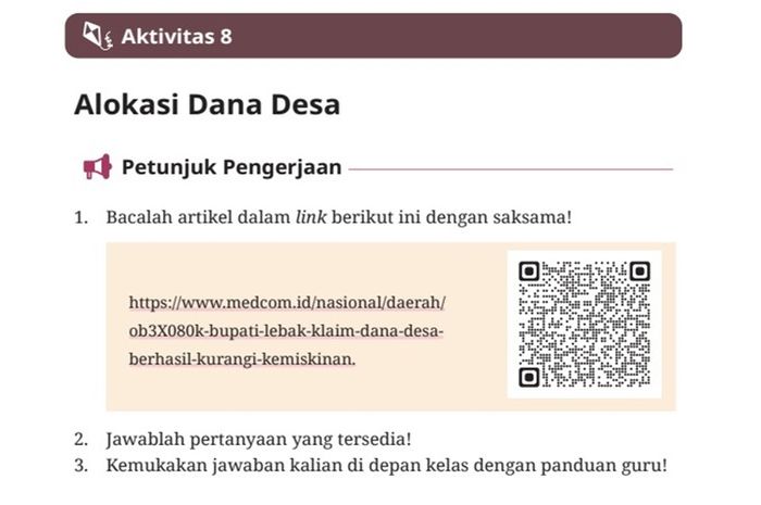 Dana desa diberikan pemerintah pusat melalui APBN.