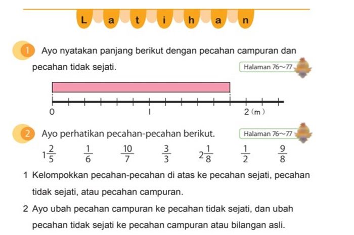 Soal-soal tentang pecahan.