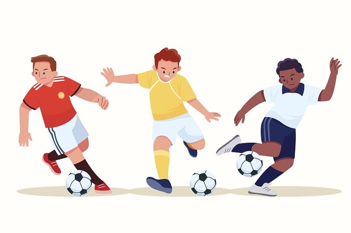 Terdapat empat gerak spesifik menendang bola.