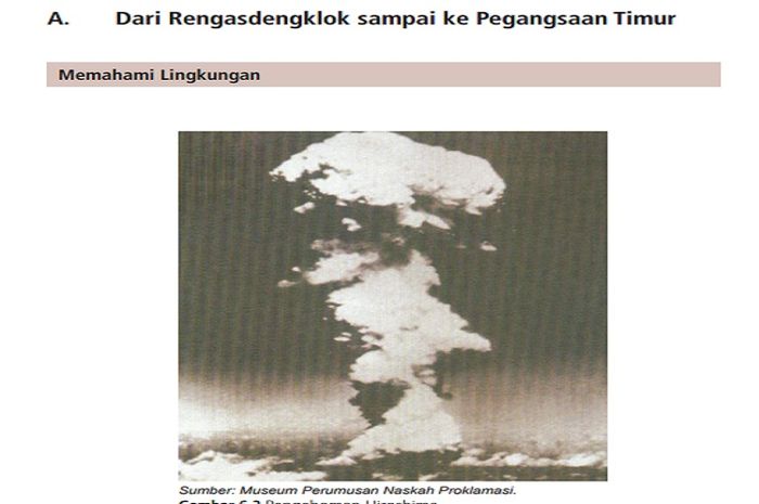 (tangkapan layar) Bab 6: A. 'Dari Rengasdengklok sampai ke Pegangsaan Timur' dalam buku Sejarah kelas X mempelajari tentang kemerdekaan bangsa Indonesia.