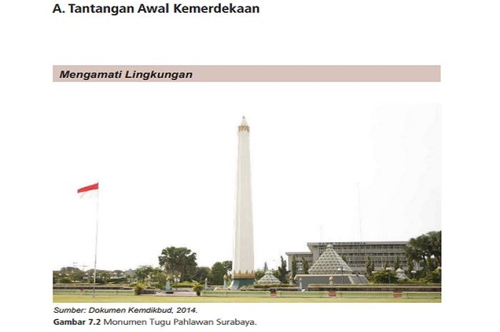(tangkapan layar) Terdapat soal Latih Uji Kompetensi Bab 7: 'A. Tantangan Awal Kemerdekaan' dalam buku Sejarah kelas XI di halaman 167.