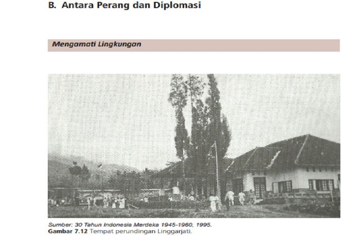 (tangkapan layar) Materi Bab 7: 'B. Antara Perang dan Diplomasi' mempelajari tentang bahwa Belanda tidak rela begitu saja melepaskan Indonesia sebagai negara merdeka.