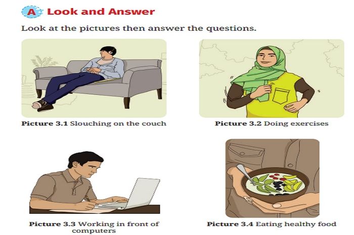 (tangkapan layar) Soal 'A. Look and Answer' terdapat pada buku 'Bahasa Inggris: Work in Progress' kelas X.