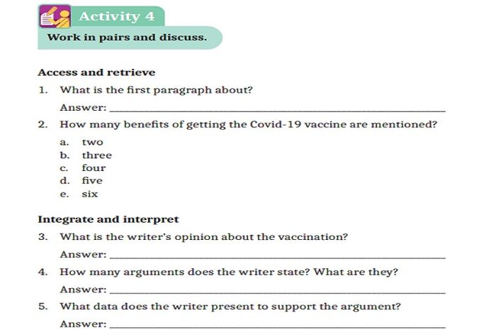 (tangkapan layar) Terdapat soal 'Activity 4 'pada 'Unit 4: Analytical Exposition Text' di halaman 125.
