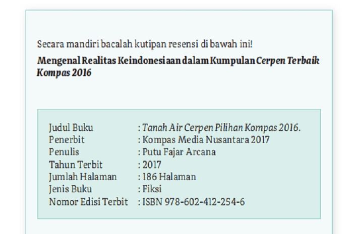 (tangkapan layar) Terdapat soal Kegiatan 2 Analisis Struktur Resensi Bab 3: 'Menggali Nilai Sejarah Bangsa lewat Cerita Pendek' di halaman 86.
