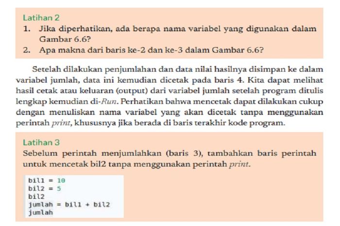 (tangkapan layar) Terdapat soal Latihan 2, Latihan 3 dan Latihan 4 pada Bab 6: 'Analisis Data' di halaman 117-118.