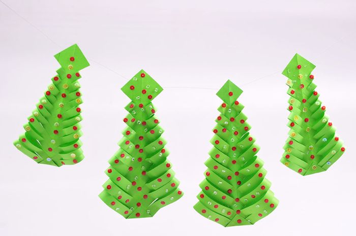 Kertas cara membuat origami pohon natal dari Ini Dia