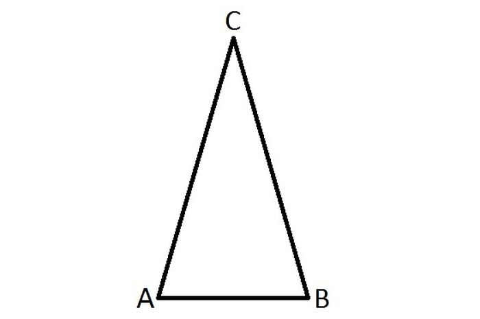 Titik berat sebuah segitiga sama kaki adalah