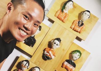 Kreatif! Sushi Diubah Jadi Karya Seni di Tangan Seniman Ini