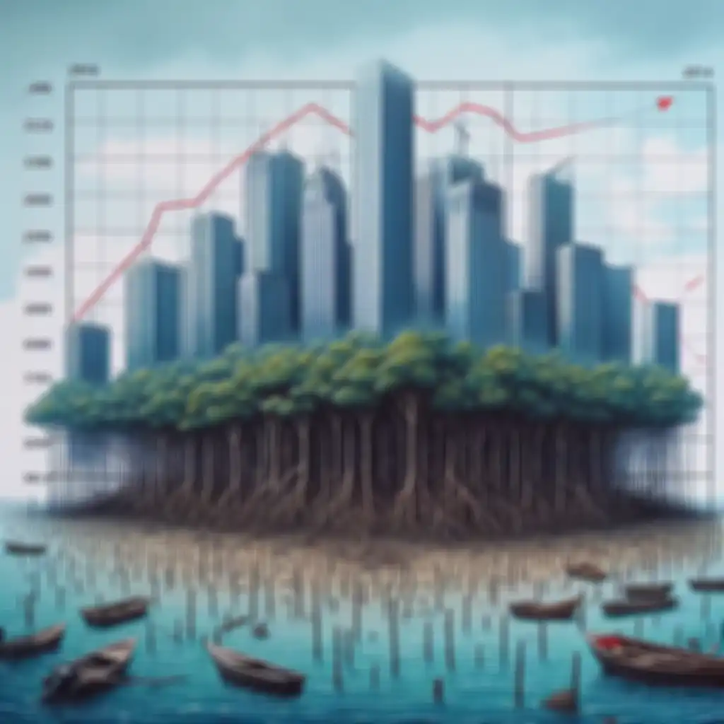 Gambar Grafik penurunan lahan hutan Mangrove dari 2010-2014.