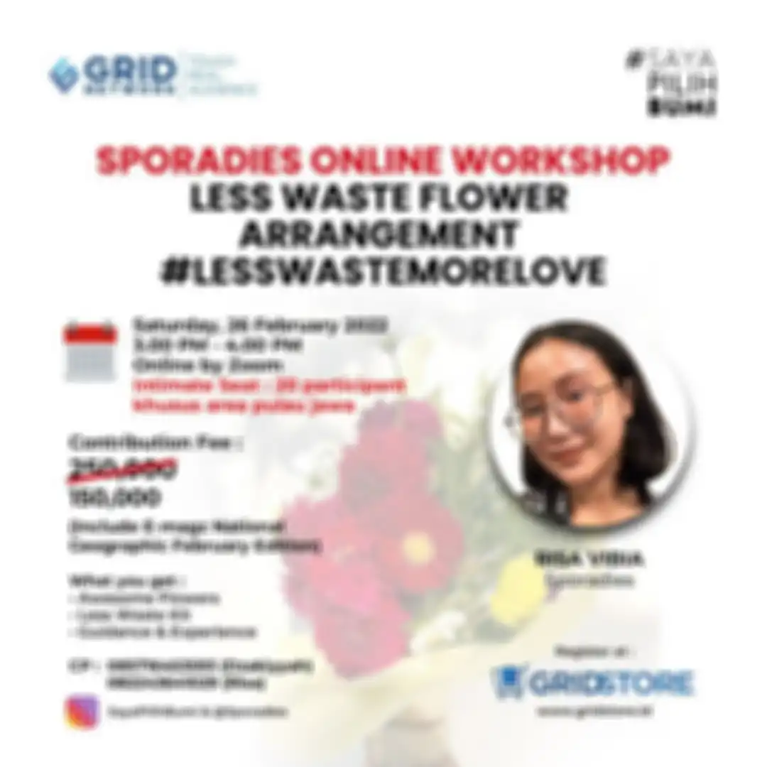 Online Workshop Merangkai Bunga bertajuk #LessWasteMoreLove
