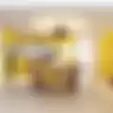 Gonjreng Banget! Tilik Inspirasi Dapur Lucu Warna Kuning dengan Mural