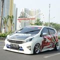 Daihatsu Ayla Tampil Gaul Pakai Cutting Sticker dan Body Kit