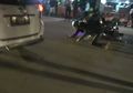 Nekat! Tak Mau Dirazia Pengemudi Motor Tabrak Kapolsek Kertapati Hingga Terpental