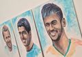 Lukisan-Lukisan Potret Pemain Sepakbola Dibuat Dari Pasta Gigi