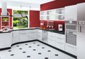 Paduan Warna Merah Putih di 5 Dapur, Kesan Hangat dan Picu Gairah