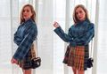 Contek Gaya Feminin Beby Tsabina dengan Pilihan Plaid Mini Skirt Harga Terjangkau!