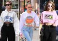Tampil Stylish Bergaya Kasual ala Supermodel Dunia dengan Cropped Sweatshirt di Bawah Harga 400 Ribu Rupiah