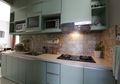 Inspirasi Dapur Mungil Warna Pastel Mint Green, Luas Cuma 3 Meter